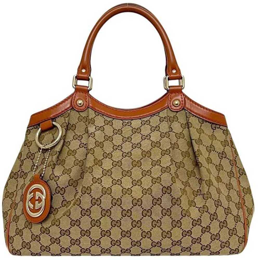GUCCI Cream Leather Tote Bag